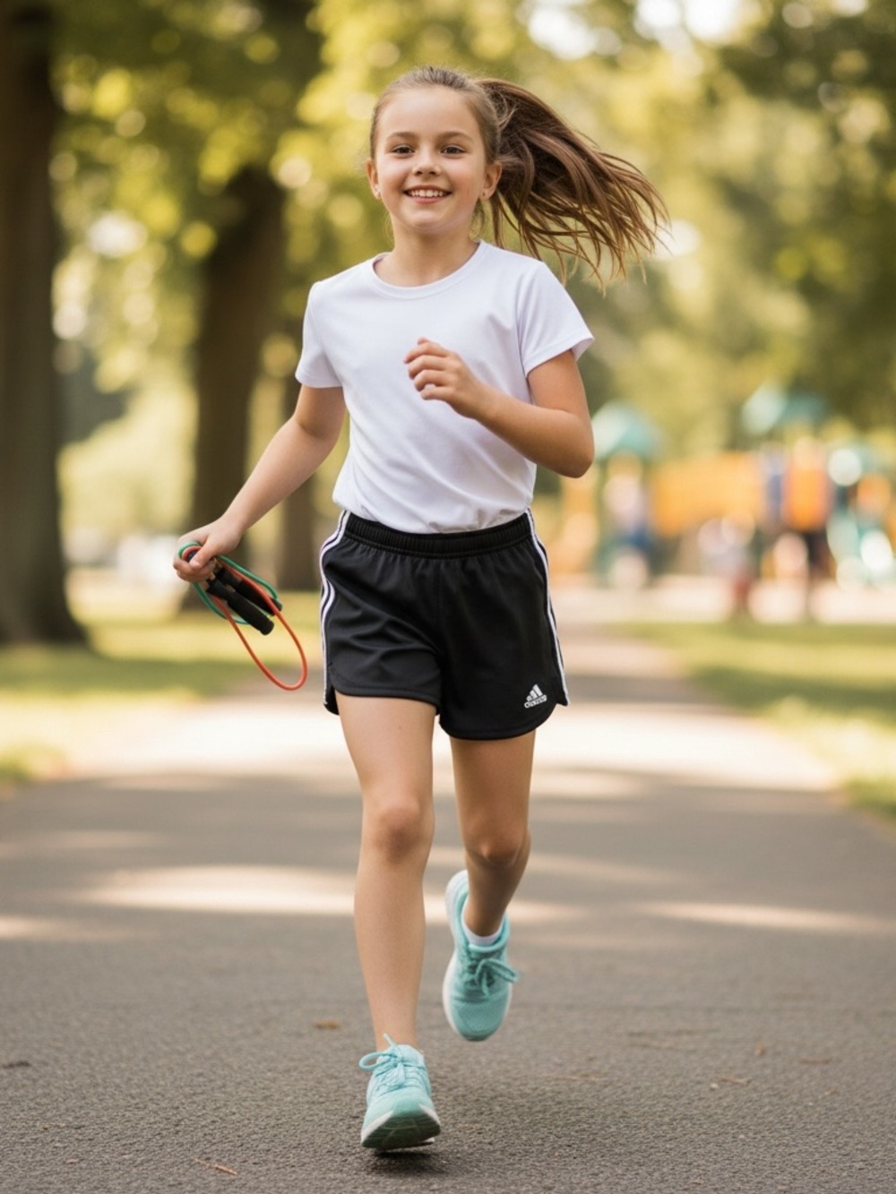 adidas Girls' Woven Pacer Athletic Shorts